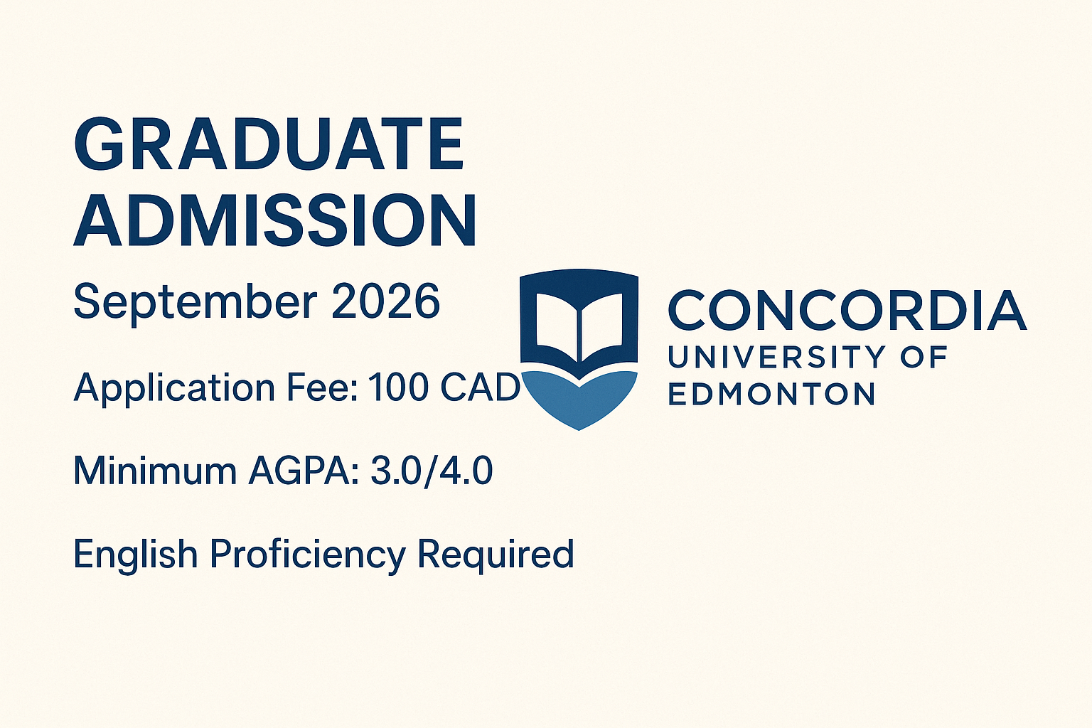 Concordia University of Edmonton – Graduate Admissions for September 2026: Requirements, Programs & Application Guide